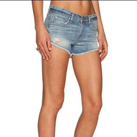 Rag & Bone Cut Off Jean Denim Shorts La Quinta Size 30 W 33